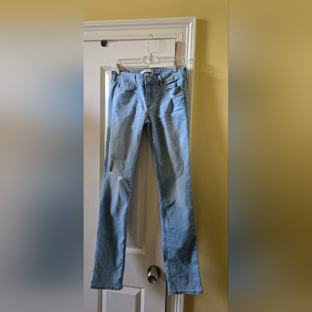 Hollister Womens Light Blue Straight Leg Jeans 9L Y2k